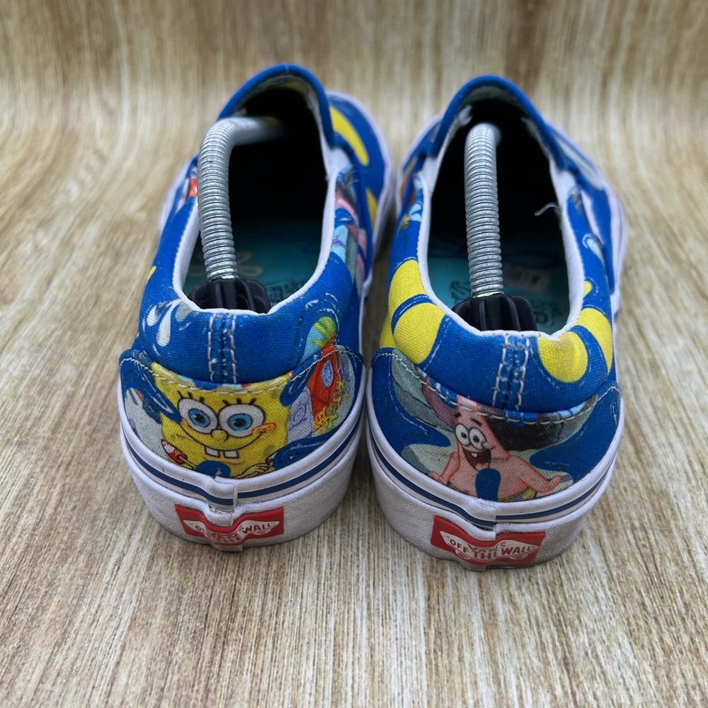 Vans x Spongebob Squarepants Classic Slip-On Women's 8.5 Blue Shoes Sneakers - Picture 4 of 10